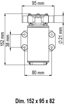 Marco Impellerpumpe 28 liter/min 12V