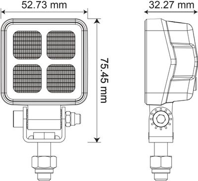 1852 Dekkslys Flom LED minikube 12W