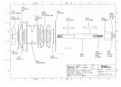 Splittegning 500W Inside kjetting std.side