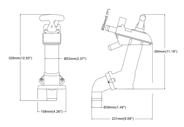 Hovedbilde Seaflo Manuell Toalettpumpe Twist n' lock