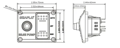 Seaflo Bryterpanel Lensepumpe 12/24V