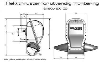 Sleipner SX100 stern thruster