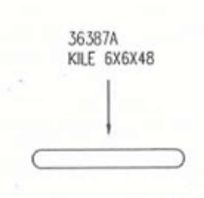 ILAS Kile for aksel DIN 6885A A4 6x6x48 mm Inside/cap. 500W TAU