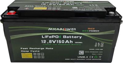 Mica Litiumbatteri PRO m/Bluetooth og varme 12,8V BMS