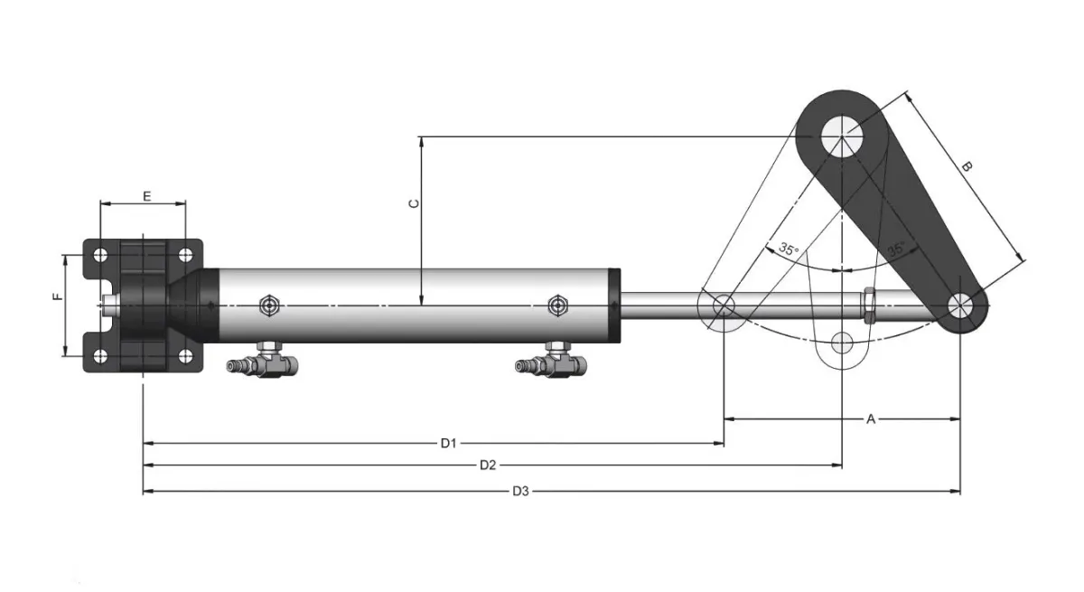 Glydus Hydraulisk innenbordsstyring for ror pakke 2
