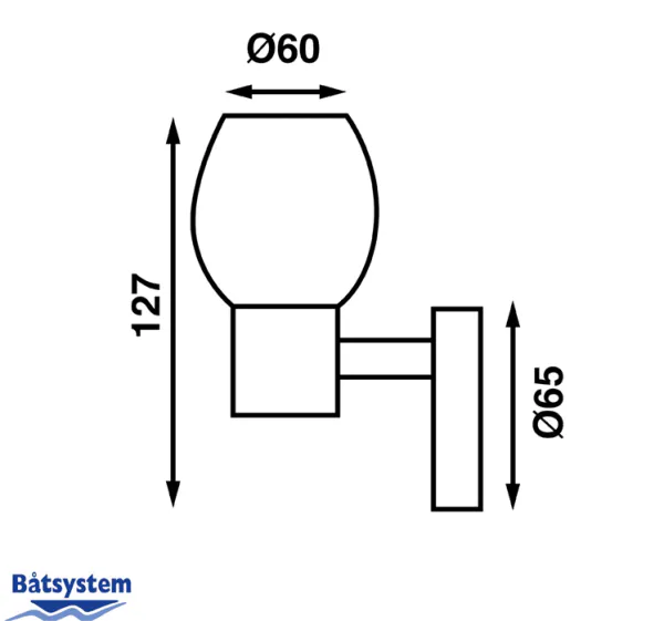 Hovedbilde Båtsystem Leia LW2 LED leselampe m/USB