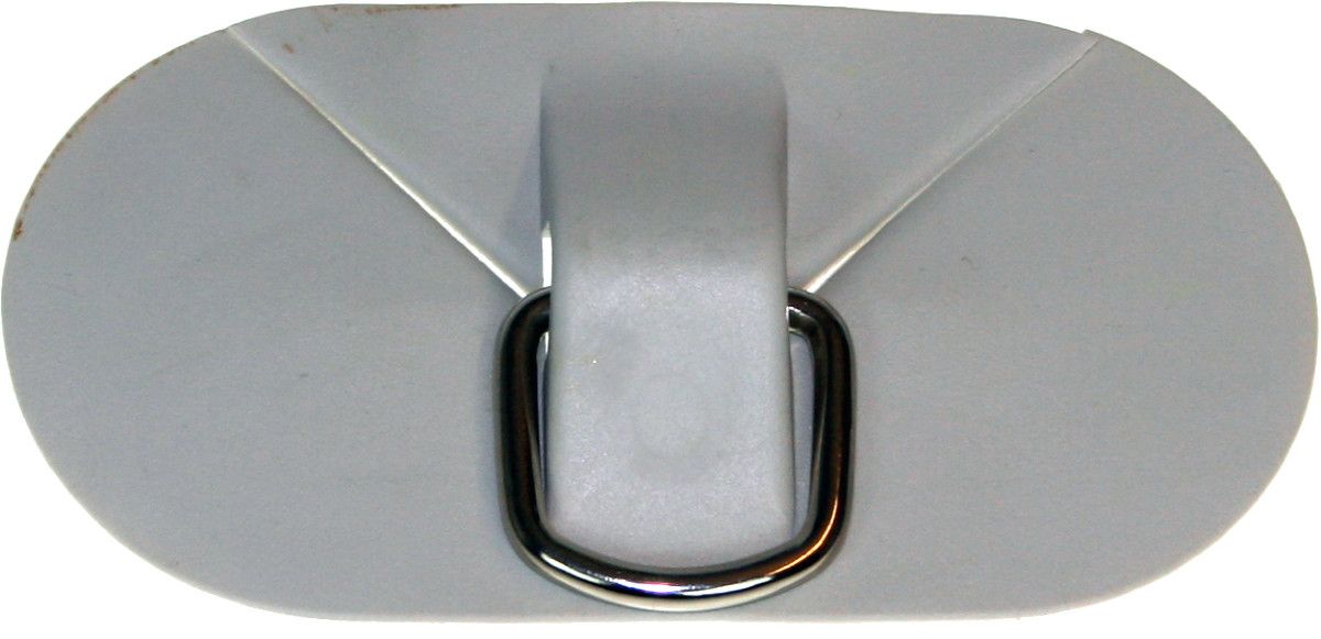 D-ring med feste, PVC, grå