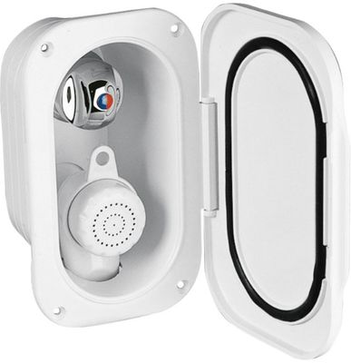Dusjboks m/lokk hvit 5m slange