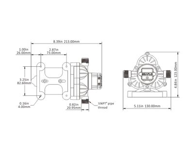  SEAFLO SPYLEPUMPEKIT 4,8 bars trykk - 18,9L/min.